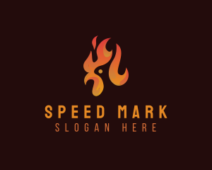 Flame Chicken Grill logo design