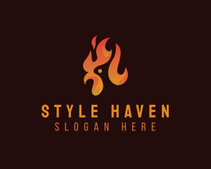 Flame Chicken Grill logo design