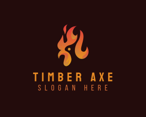 Flame Chicken Grill logo design