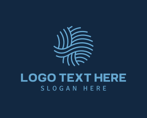 Blue - Circle Water Wave logo design