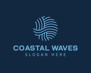 Circle Water Wave logo design