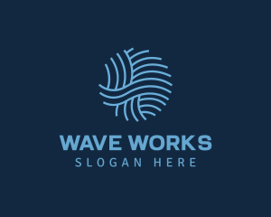 Circle Water Wave logo design