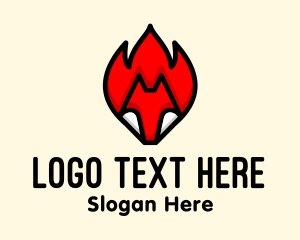 Fire - Burning Fire Fox logo design