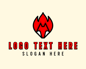 Zoo - Burning Fire Fox logo design