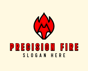 Burning Fire Fox logo design