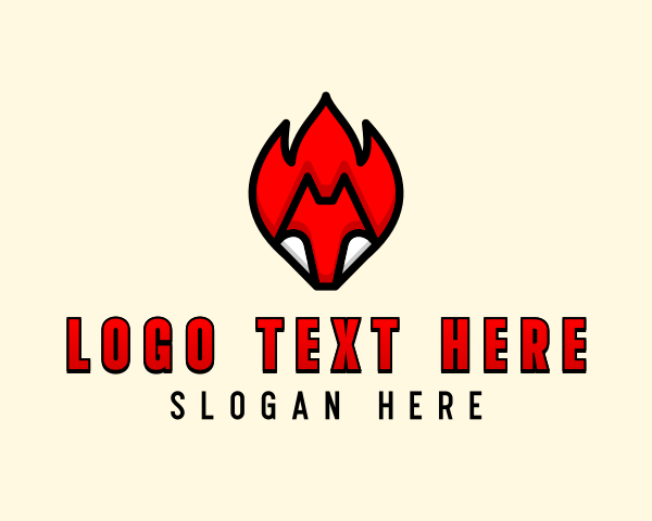 Burn - Burning Fire Fox logo design