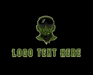 Pubg - Green Pilot Soldier logo design