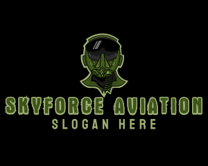 Airforce Pilot Soldier logo design