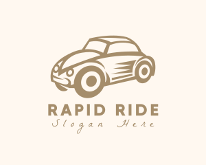 Cab - Old Small Beetle Car logo design