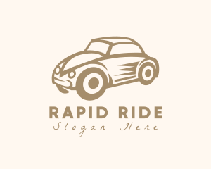 Old Small Beetle Car logo design