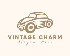 Old Fashioned - Old Small Beetle Car logo design