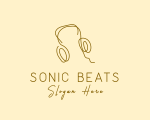 Headphones - Minimal Headphones Scribble logo design