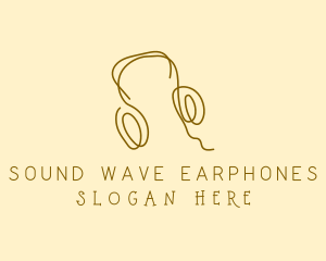 Earphones - Minimal Headphones Scribble logo design