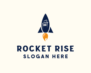 Rocket Building Tower logo design