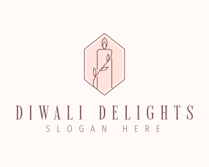 Diwali - Eco Candle Leaves logo design