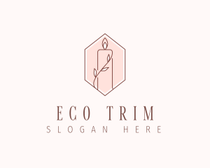 Eco Candle Leaves logo design