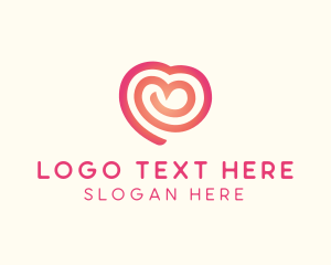 Dating - Heart Spiral Foundation logo design