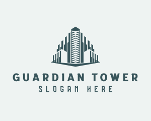 Metropolis Building Tower logo design