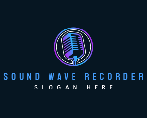 Mic Recording Microphone logo design