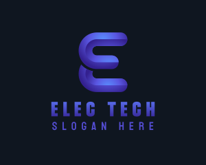 Business Tech Letter E logo design