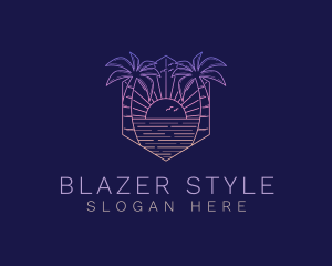 Summer Sunset Beach logo design