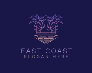 Summer Sunset Beach logo design