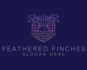 Summer Sunset Beach logo design