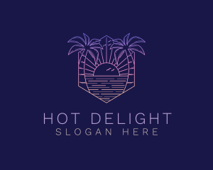 Summer Sunset Beach logo design