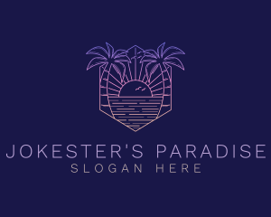 Summer Sunset Beach logo design