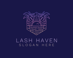 Summer Sunset Beach logo design