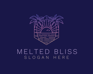 Summer Sunset Beach logo design