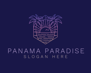 Summer Sunset Beach logo design