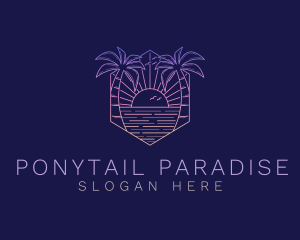 Summer Sunset Beach logo design