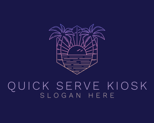 Summer Sunset Beach logo design