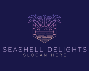 Summer Sunset Beach logo design