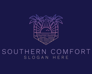 Summer Sunset Beach logo design