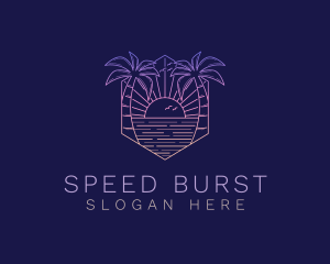 Summer Sunset Beach logo design