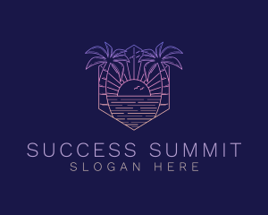 Summer Sunset Beach logo design