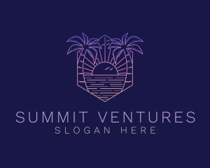 Summer Sunset Beach logo design