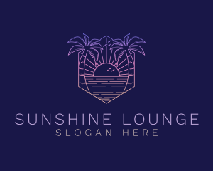 Summer Sunset Beach logo design