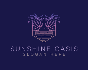 Summer Sunset Beach logo design