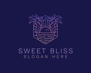 Summer Sunset Beach logo design