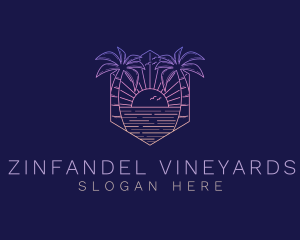 Summer Sunset Beach logo design