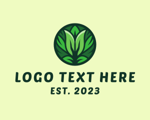 Farm - Herbal Leaf Pattern logo design