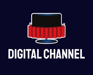 Channel - Dynamite Monitor TV logo design