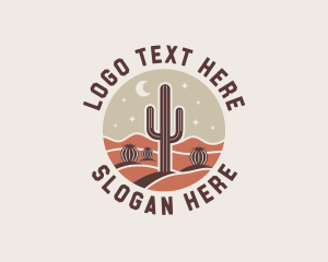 Moon - Cactus Desert Adventure logo design