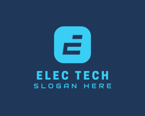 Tech Gaming Letter E logo design