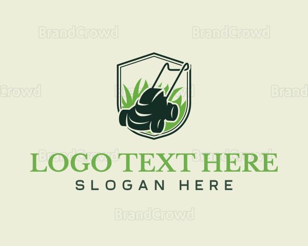 Lawn Mower Gardening Logo