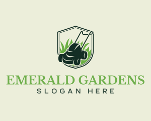 Lawn Mower Gardening logo design