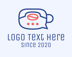 Caffeine - Coffee Delivery Chat logo design